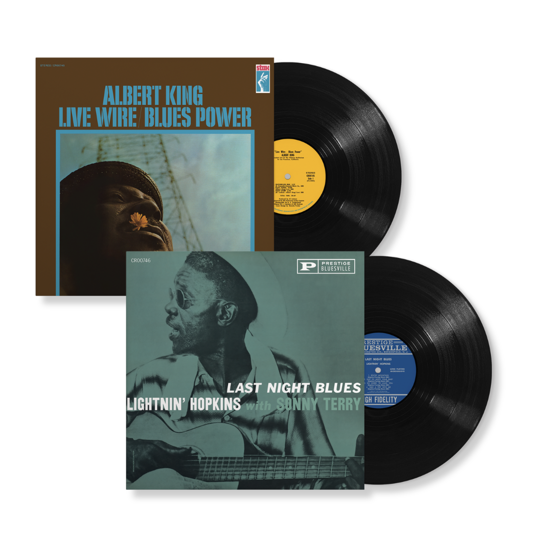 Featured image for “ANNOUNCING NEW REISSUES FOR ALBERT KING’S LIVE WIRE/BLUES POWER AND LIGHTNIN’ HOPKINS’ LAST NIGHT BLUES”