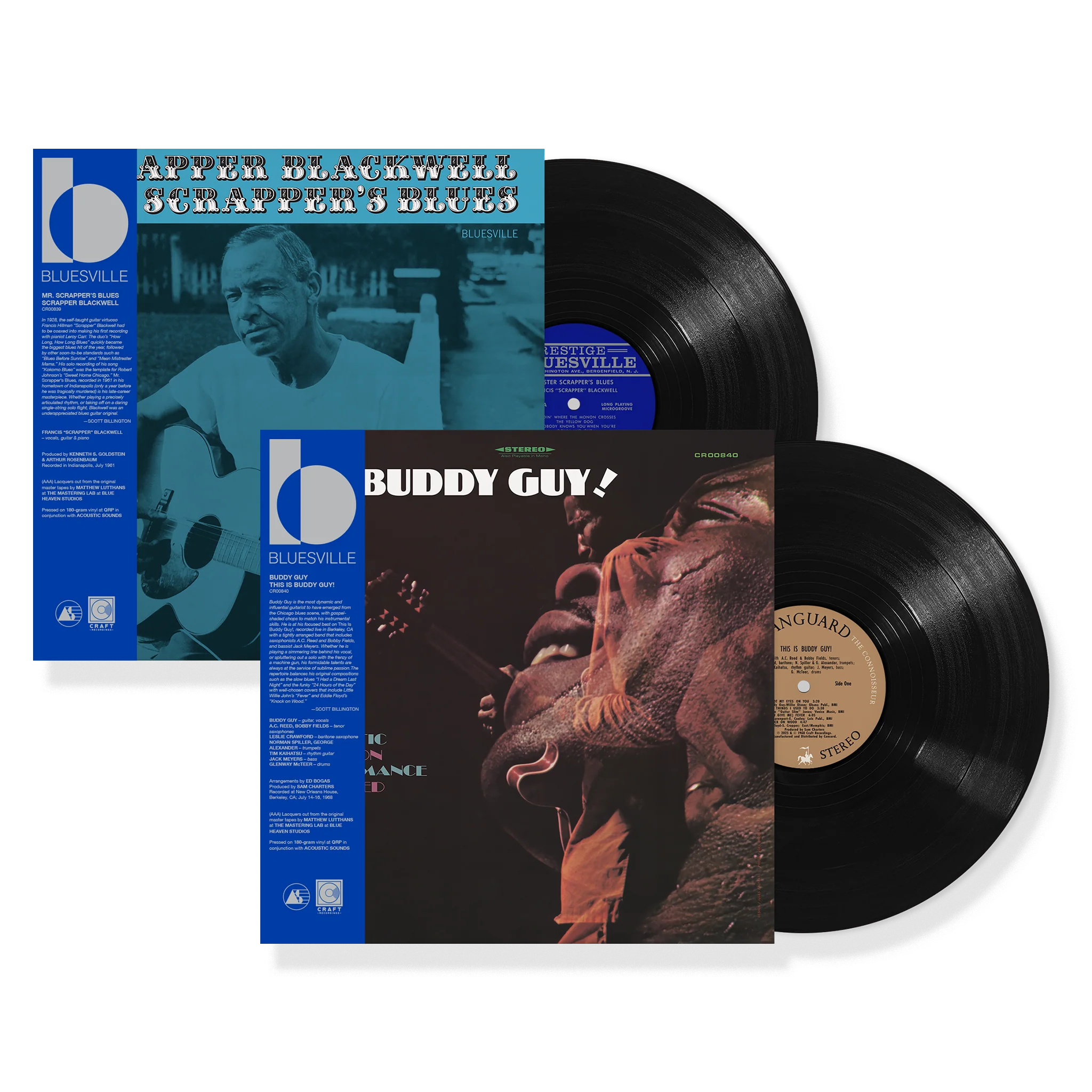 Featured image for “BUDDY GUY’S ELECTRIFYING THIS IS BUDDY GUY! AND SCRAPPER BLACKWELL’S MR SCRAPPER’S BLUES RETURN TO VINYL”